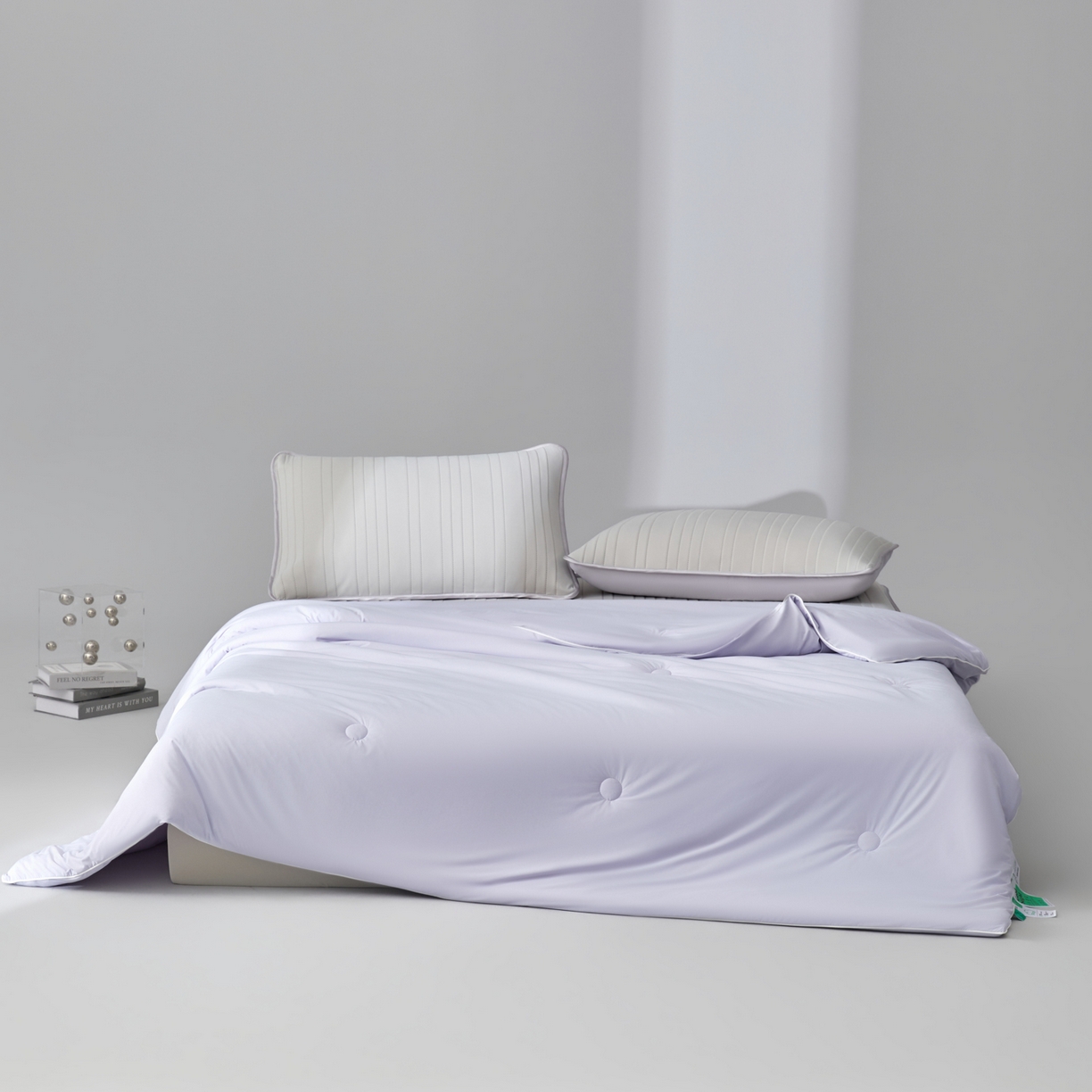 91家纺网 家纺一手货源 找家纺 吾诺家居 吾诺 2026 真凉感 真锦氨 锦氨凉感夏被四件套 锦纶凉感丝夏凉被 - 冰皮系列 冰皮浅紫