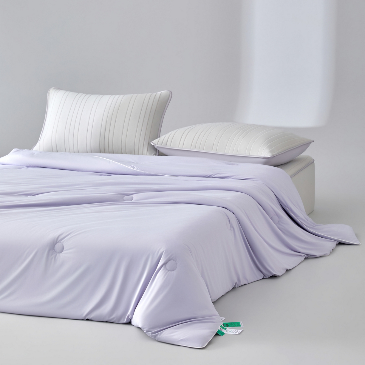 91家纺网 家纺一手货源 找家纺 吾诺家居 吾诺 2026 真凉感 真锦氨 锦氨凉感夏被四件套 锦纶凉感丝夏凉被 - 冰皮系列 冰皮浅紫