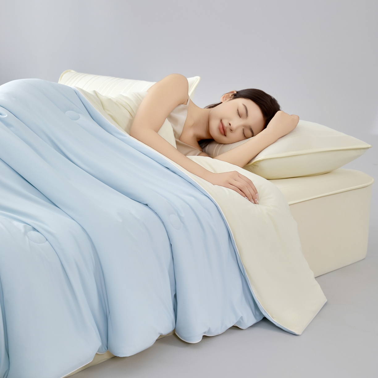 91家纺网 家纺一手货源 找家纺 吾诺家居 吾诺 2026 真凉感 真锦氨 锦氨凉感夏被四件套 锦纶凉感丝夏凉被 - 冰皮系列 冰皮天兰