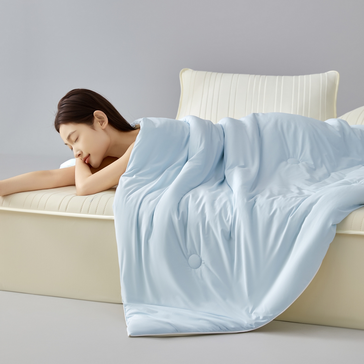 91家纺网 家纺一手货源 找家纺 吾诺家居 吾诺 2026 真凉感 真锦氨 锦氨凉感夏被四件套 锦纶凉感丝夏凉被 - 冰皮系列 冰皮天兰