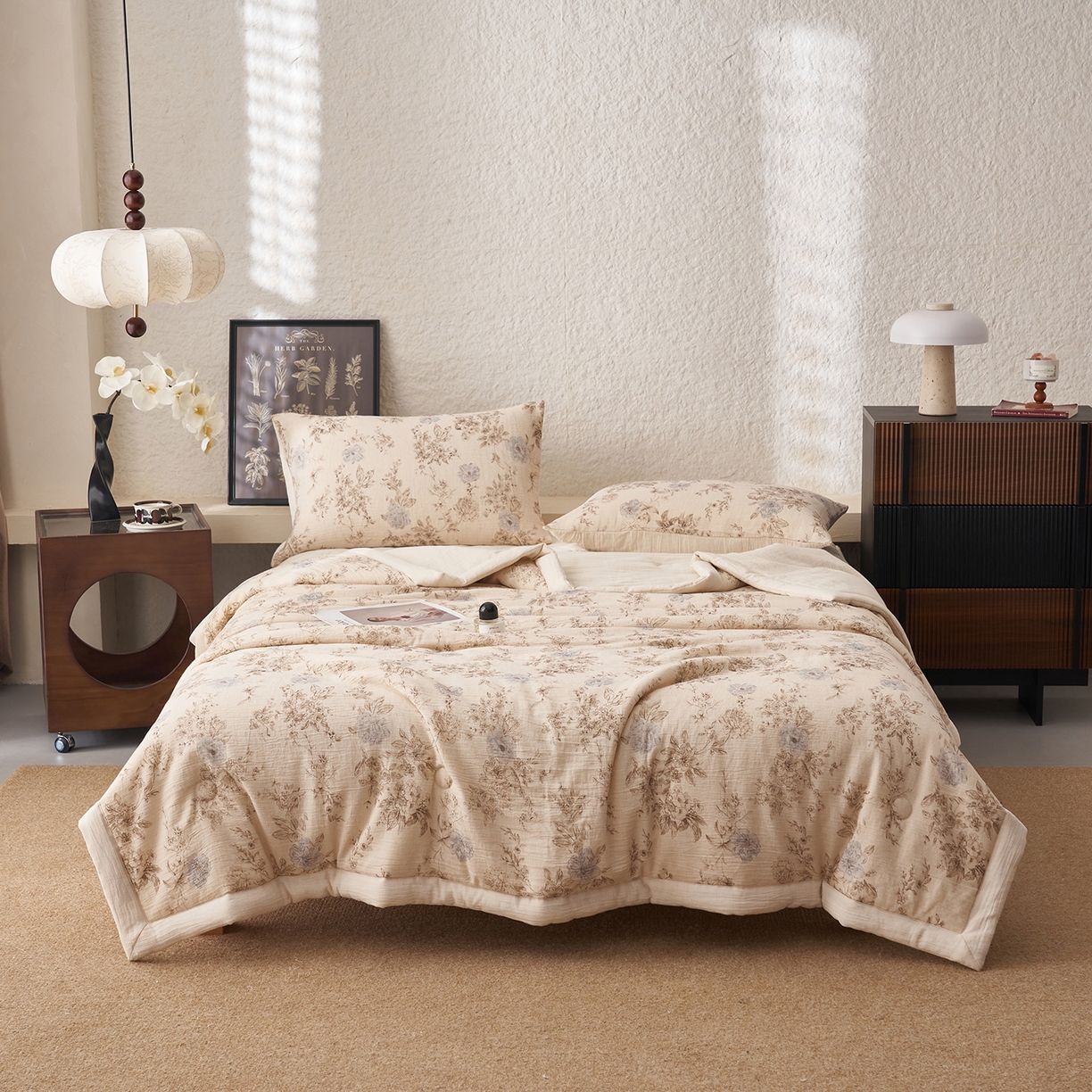 （总）吾秀家居 2026新款棉麻系列-棉麻印花棉花夏被