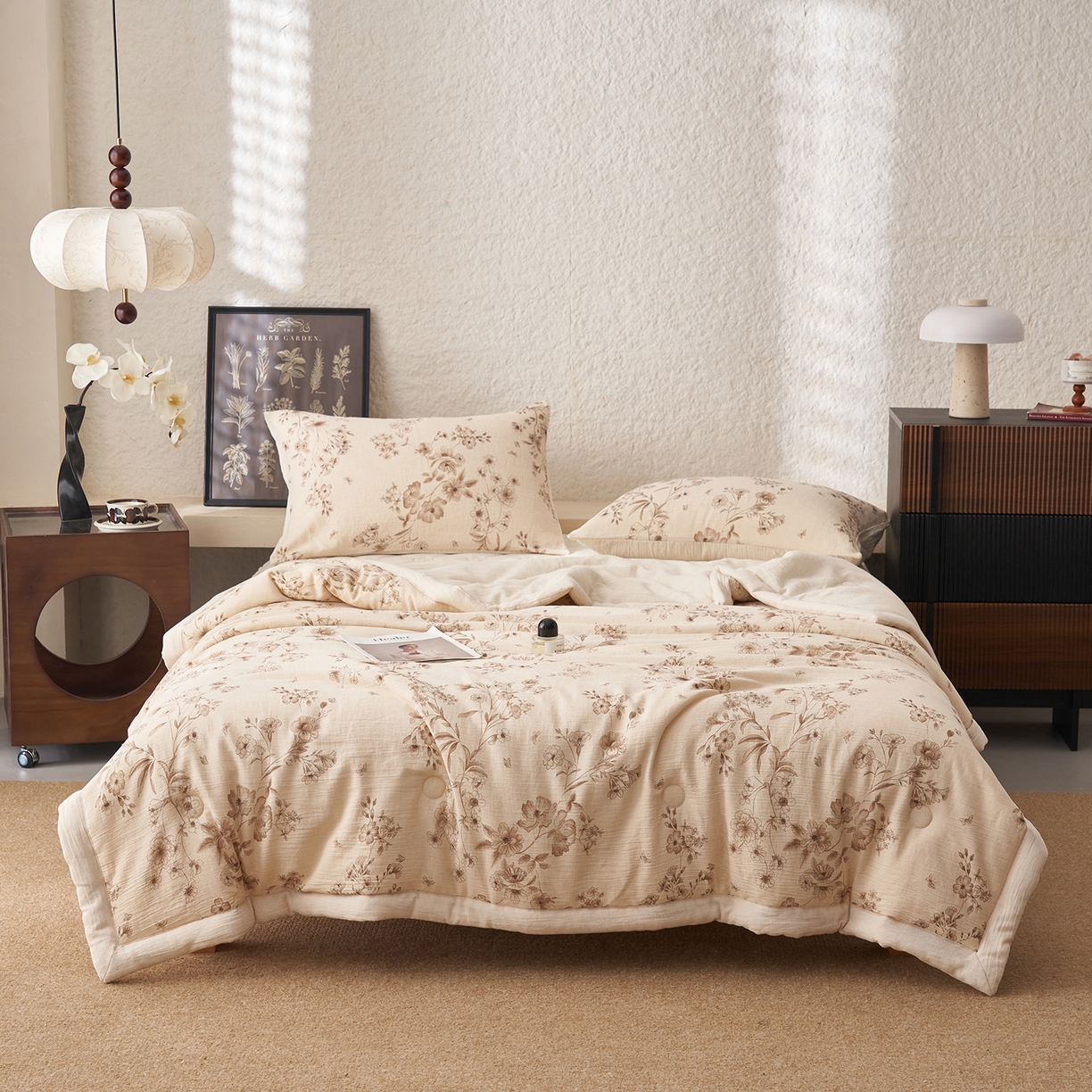 91家纺网 家纺一手货源 找家纺 （总）吾秀家居 2026新款棉麻系列-棉麻印花棉花夏被