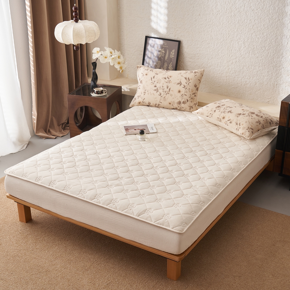 91家纺网 家纺一手货源 找家纺 吾秀家居 2026新款棉麻系列-棉麻印花棉花夏被 叶之恋