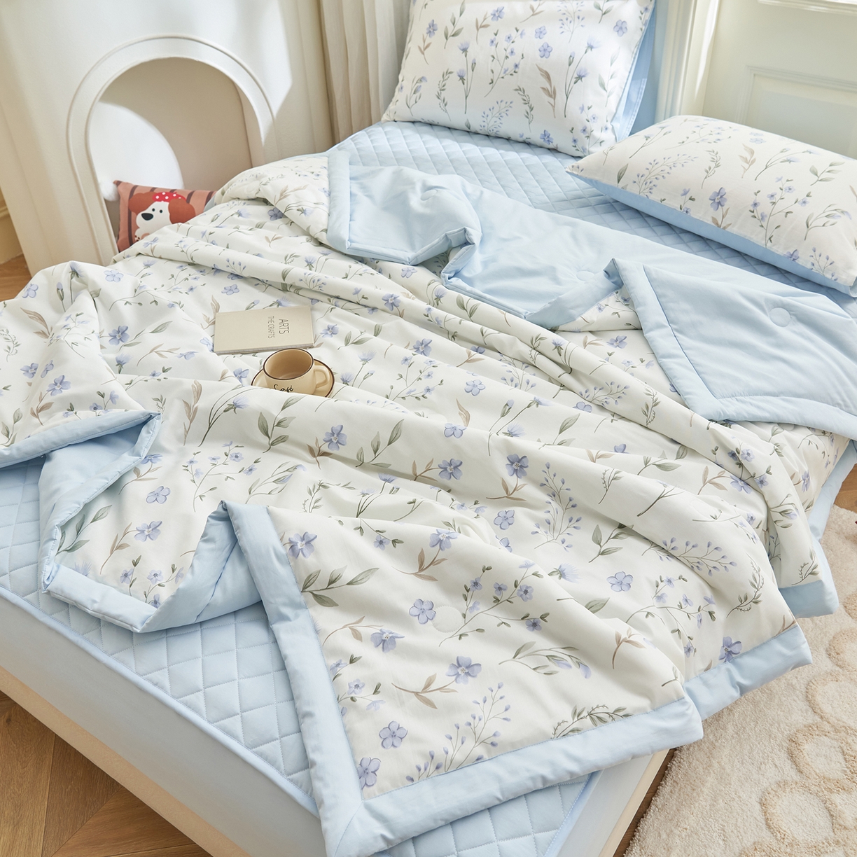 91家纺网 家纺一手货源 找家纺 （总）吾秀家居 吾诺 2026新款 12868全棉印花棉花夏被四件套 全棉夏被四件套新疆棉花被 - 经典系列