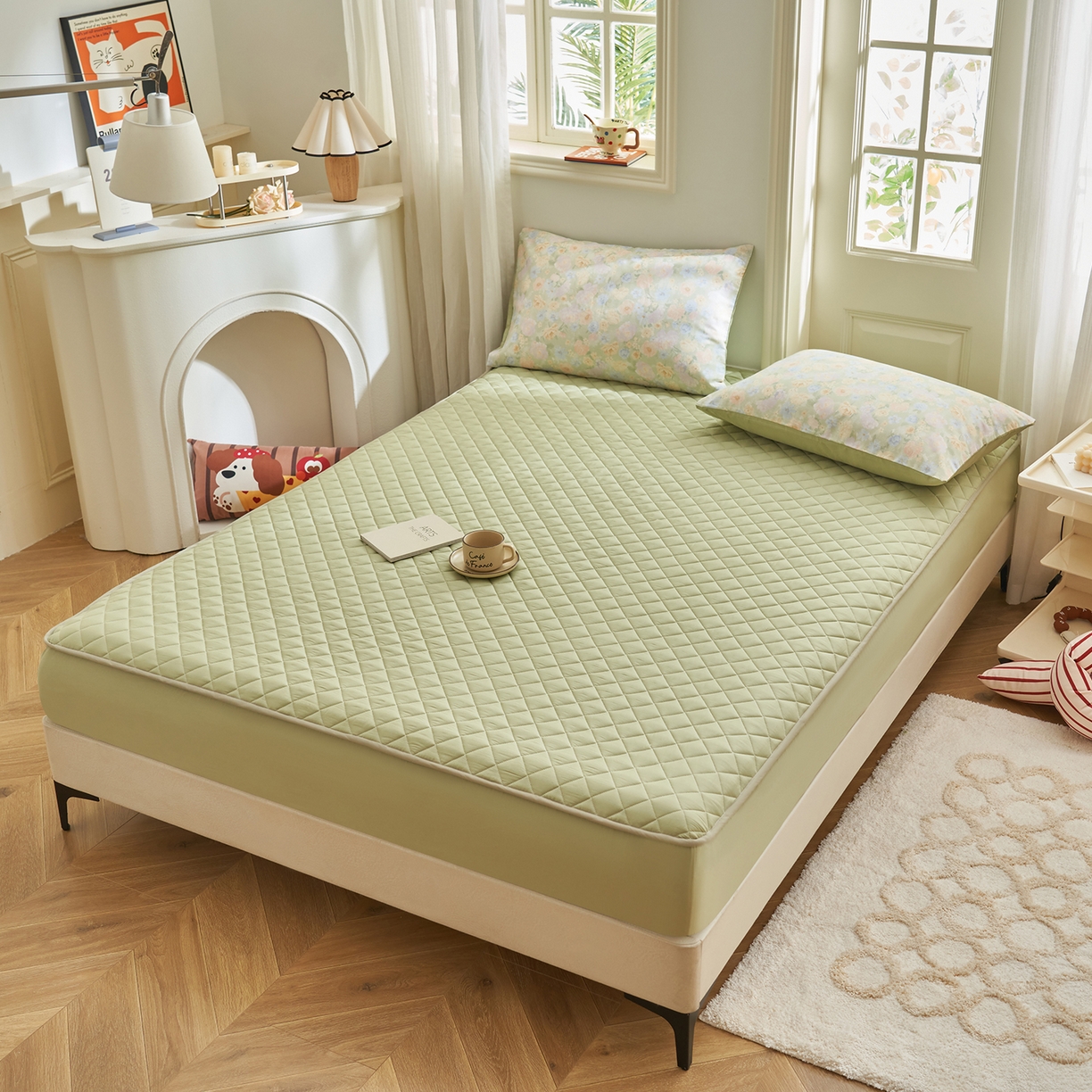 91家纺网 家纺一手货源 找家纺 吾秀家居 吾诺 2026新款 12868全棉印花棉花夏被四件套 全棉夏被四件套新疆棉花被 - 经典系列 春野织梦