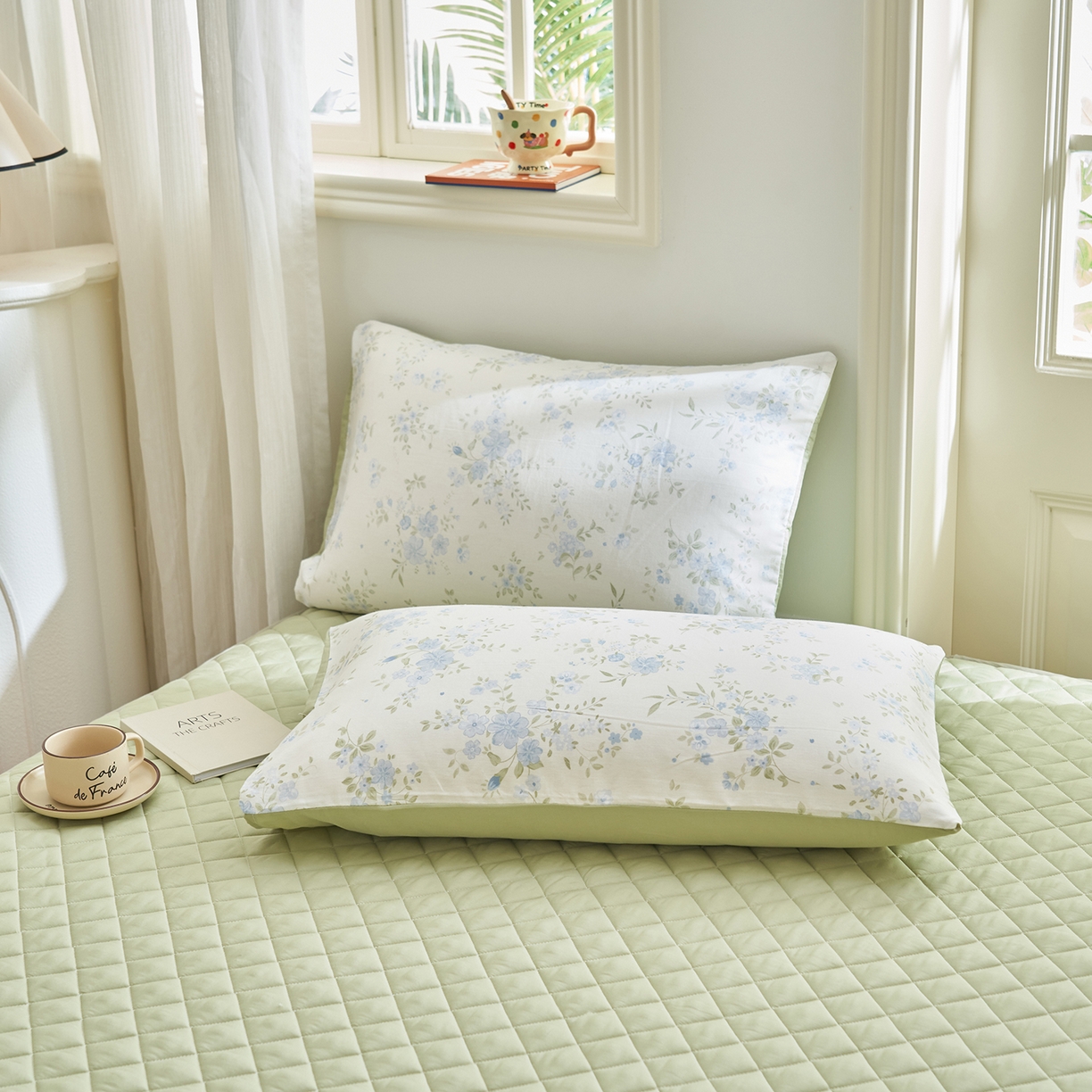 91家纺网 家纺一手货源 找家纺 吾秀家居 吾诺 2026新款 12868全棉印花棉花夏被四件套 全棉夏被四件套新疆棉花被 - 经典系列 蓝絮花影