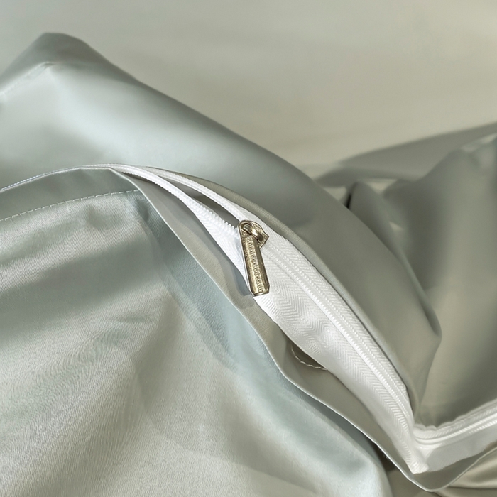 91家纺网 家纺一手货源 找家纺 水云缦 2026新款全棉埋绳款四件套系列-保罗款 天青色