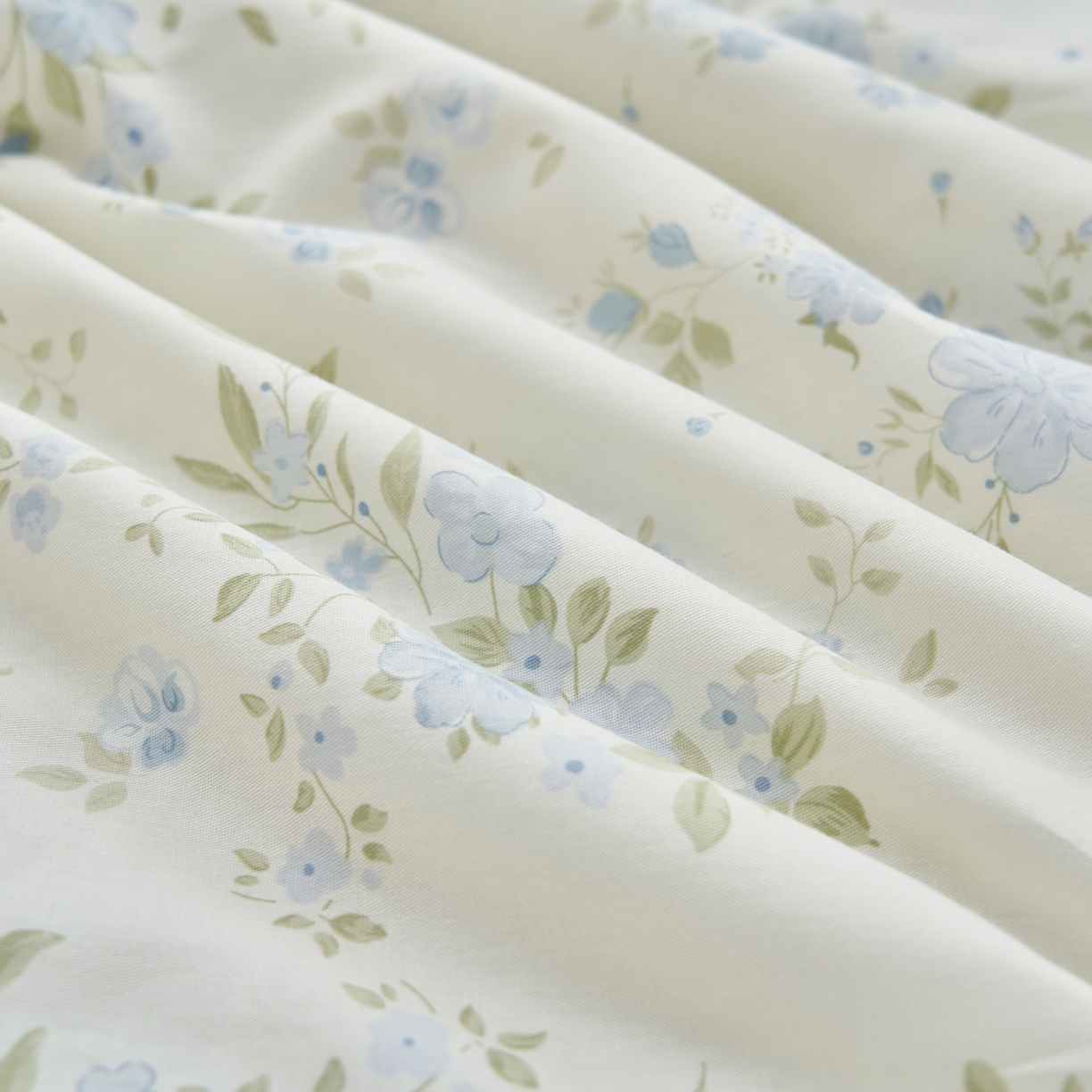 91家纺网 家纺一手货源 找家纺 吾秀家居 吾诺 2026新款 12868全棉印花棉花夏被四件套 全棉夏被四件套新疆棉花被 - 经典系列 蓝絮花影