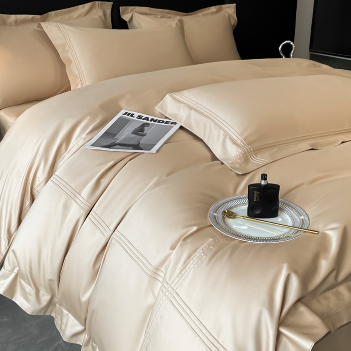 水云缦 2026新款全棉埋绳款四件套系列-保罗款 香槟金