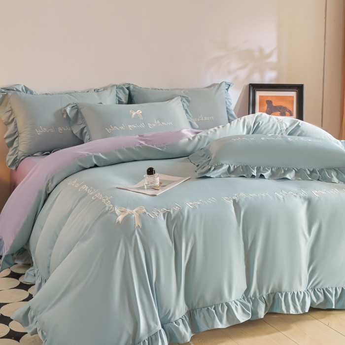 91家纺网 家纺一手货源 找家纺 （总）千希家纺 2026新款130克斜纹公主风四件套-邂逅系列