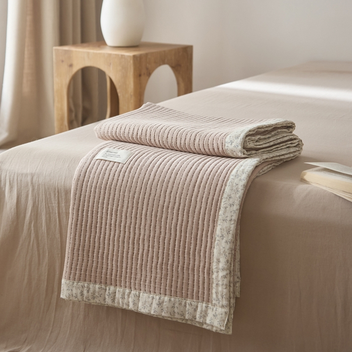 大彩家居 2026春夏新款全棉多功能夏被夏凉被空调被 淡粉色