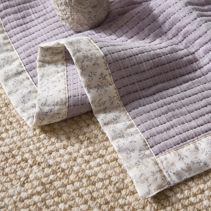 91家纺网 家纺一手货源 找家纺 大彩家居 2026春夏新款全棉多功能夏被夏凉被空调被 淡紫色