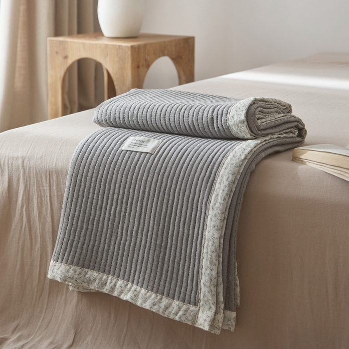 大彩家居 2026春夏新款全棉多功能夏被夏凉被空调被 深灰色