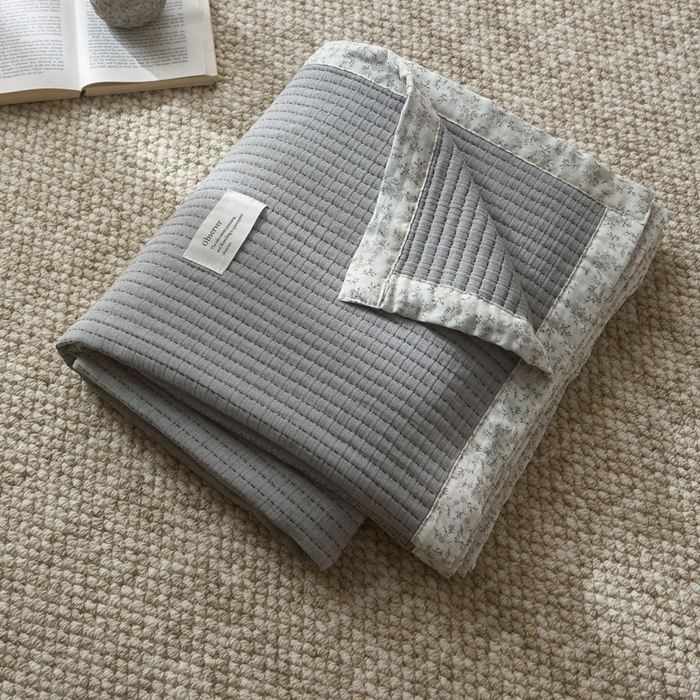 91家纺网 家纺一手货源 找家纺 大彩家居 2026春夏新款全棉多功能夏被夏凉被空调被 深灰色