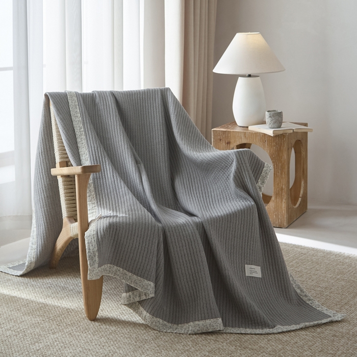 91家纺网 家纺一手货源 找家纺 大彩家居 2026春夏新款全棉多功能夏被夏凉被空调被 深灰色