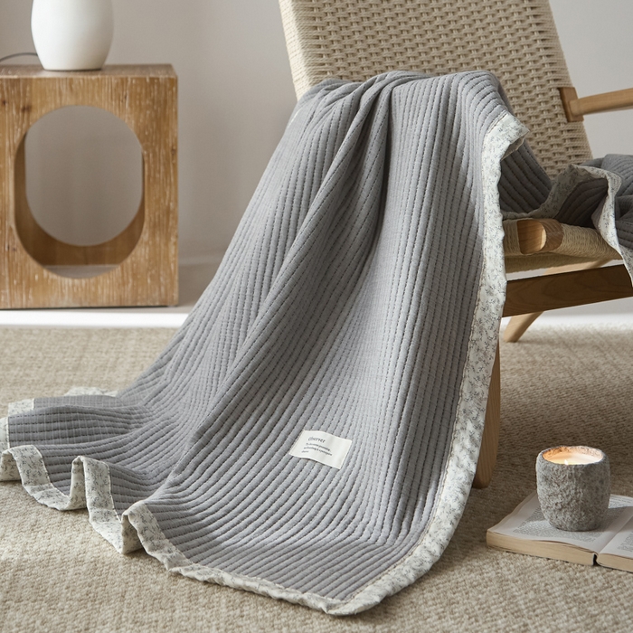 91家纺网 家纺一手货源 找家纺 大彩家居 2026春夏新款全棉多功能夏被夏凉被空调被 深灰色