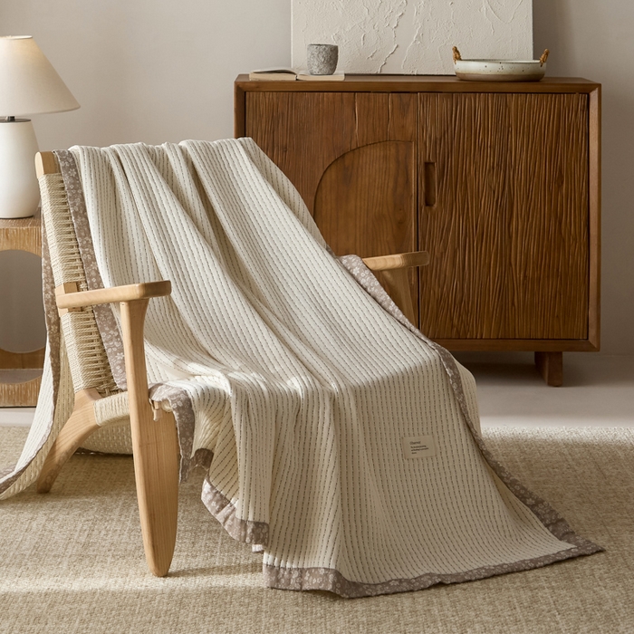 91家纺网 家纺一手货源 找家纺 大彩家居 2026春夏新款全棉多功能夏被夏凉被空调被 奶白色