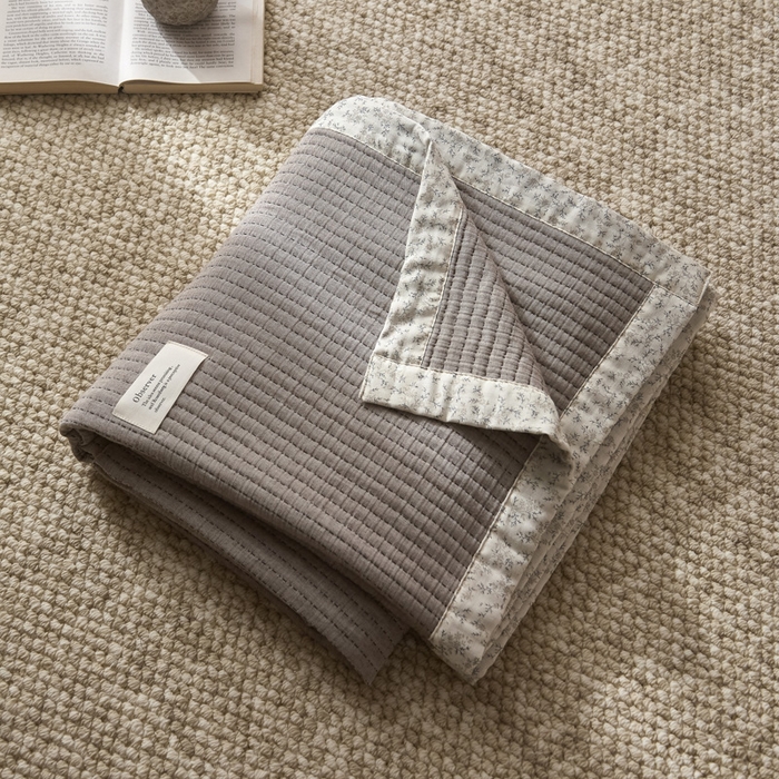 91家纺网 家纺一手货源 找家纺 大彩家居 2026春夏新款全棉多功能夏被夏凉被空调被 水泥灰