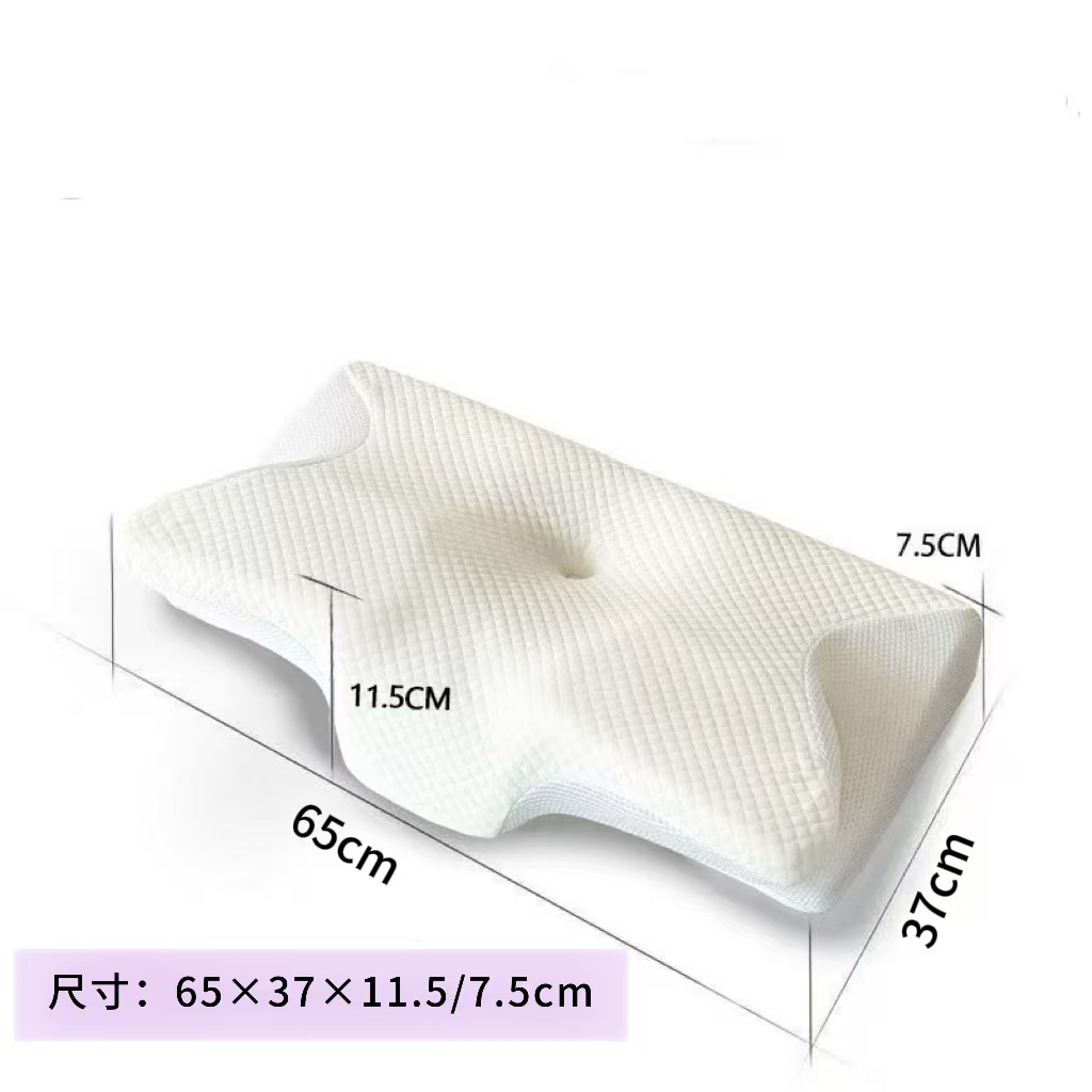 91家纺网 家纺一手货源 找家纺 盛隆 2026新款蝶型牛角枕枕头枕芯 白色