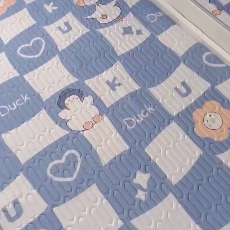 91家纺网 家纺一手货源 找家纺 小虾米 2026新款凉感丝乳胶凉席上下床床笠 萌萌鸭