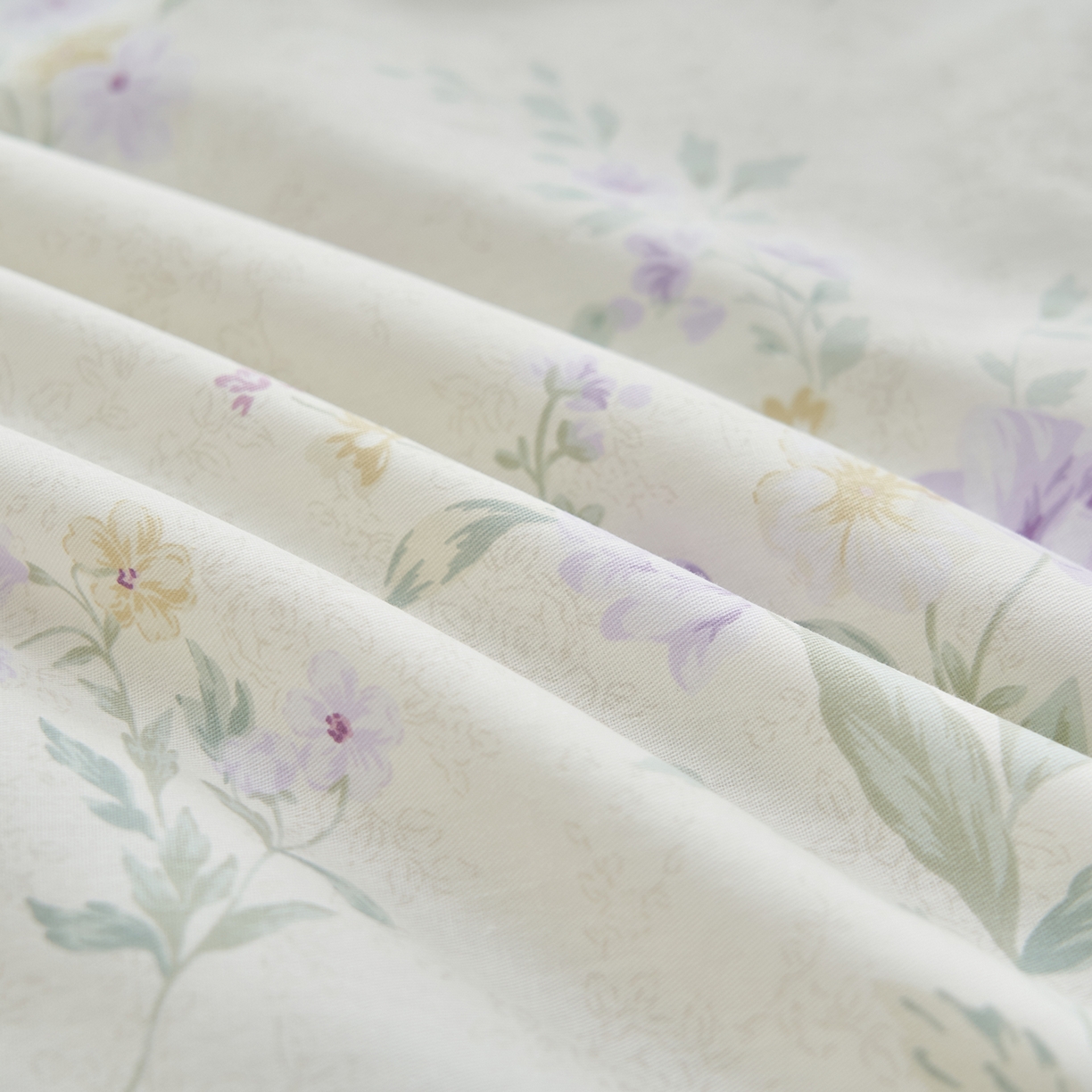 91家纺网 家纺一手货源 找家纺 吾秀家居 吾诺 2026新款 12868全棉印花棉花夏被四件套 全棉夏被四件套新疆棉花被 - 经典系列 紫苑花影