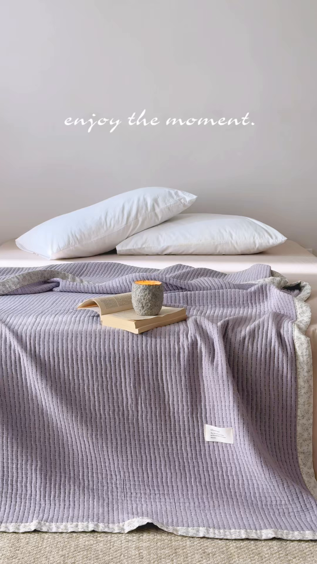 91家纺网 家纺一手货源 找家纺 大彩家居 2026春夏新款全棉多功能夏被夏凉被空调被 淡紫色