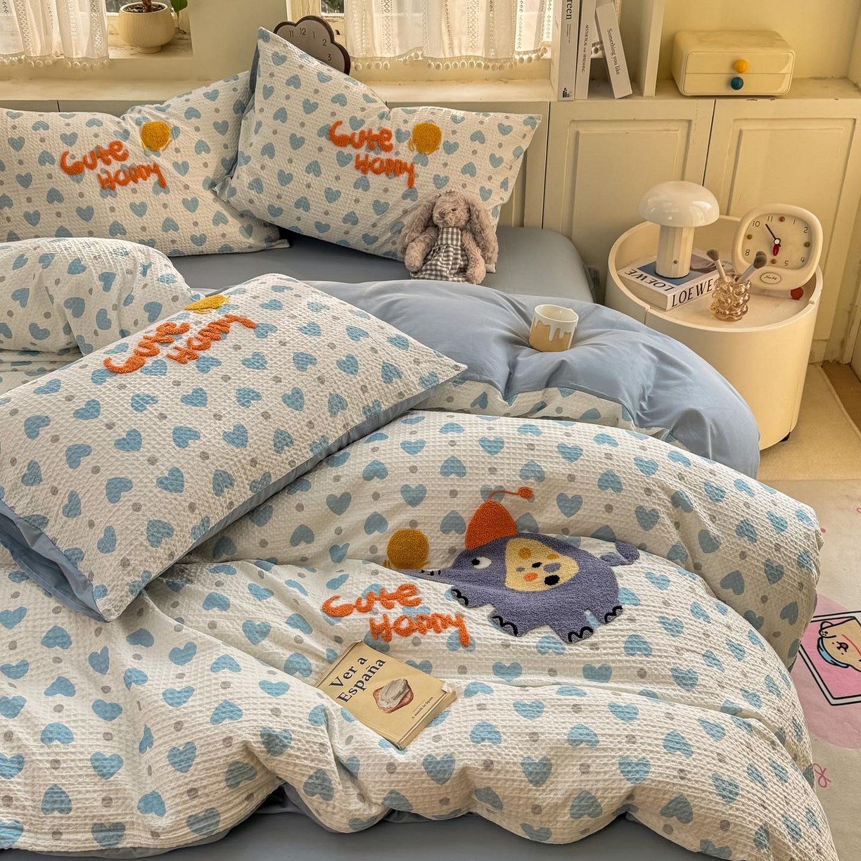 （总）宜家坊 2026新款全棉纯棉华夫格毛巾绣四件套