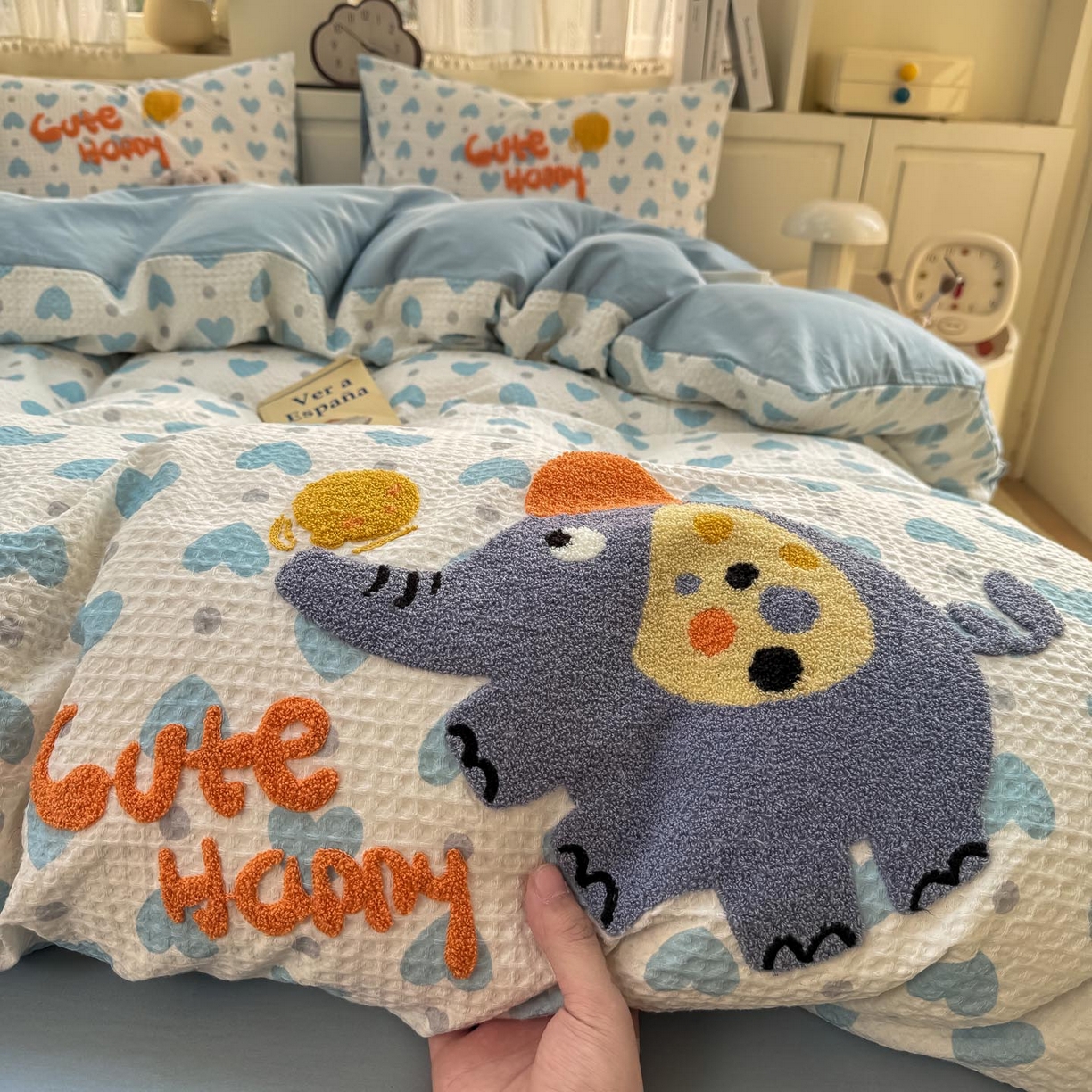 91家纺网 家纺一手货源 找家纺 （总）宜家坊 2026新款全棉纯棉华夫格毛巾绣四件套