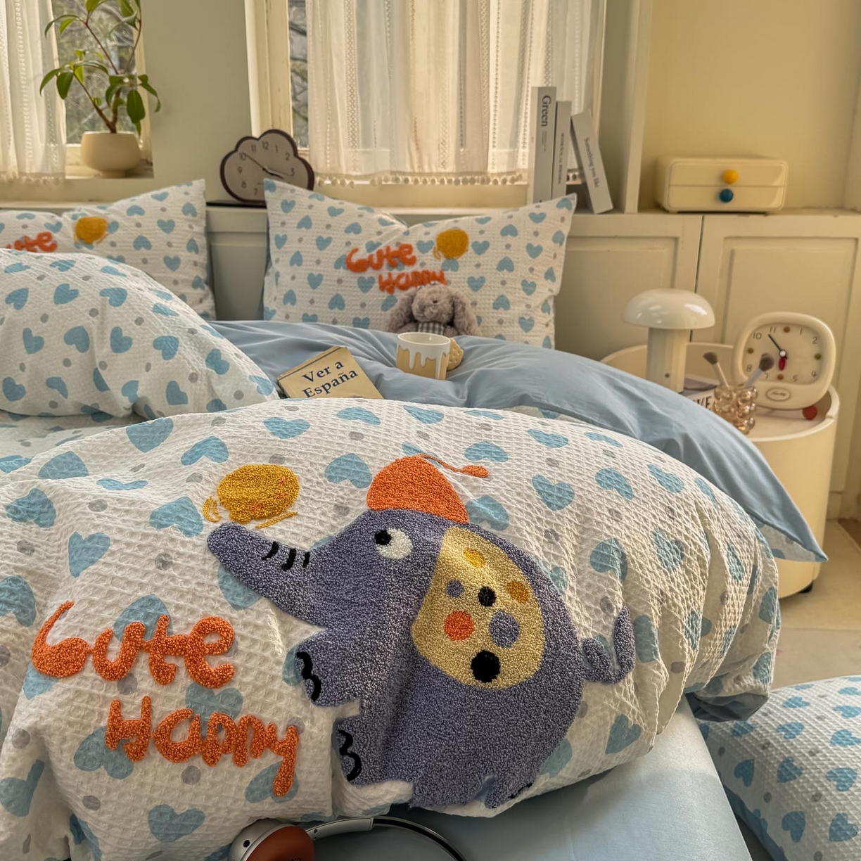 91家纺网 家纺一手货源 找家纺 （总）宜家坊 2026新款全棉纯棉华夫格毛巾绣四件套