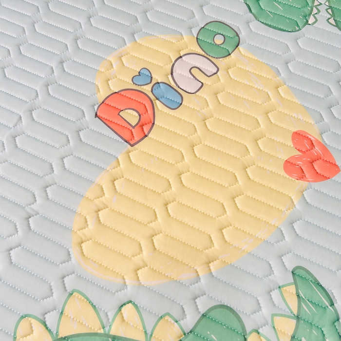 91家纺网 家纺一手货源 找家纺 小虾米 2026新款凉感丝乳胶凉席上下床床笠 小恐龙兰