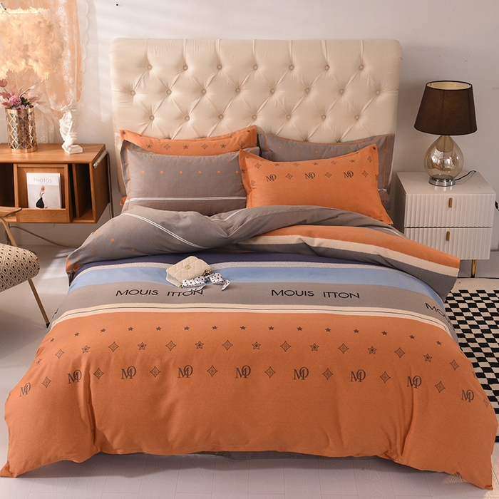 磨毛世家家纺 2026新款多规格铂金磨毛纯棉加厚全棉磨毛四件套 圣托里尼