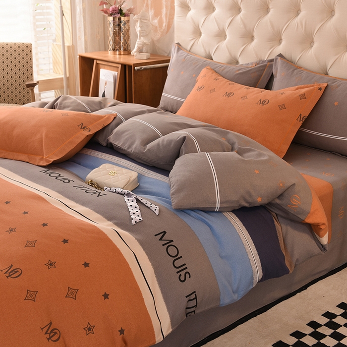 91家纺网 家纺一手货源 找家纺 磨毛世家家纺 2026新款多规格铂金磨毛纯棉加厚全棉磨毛四件套 圣托里尼