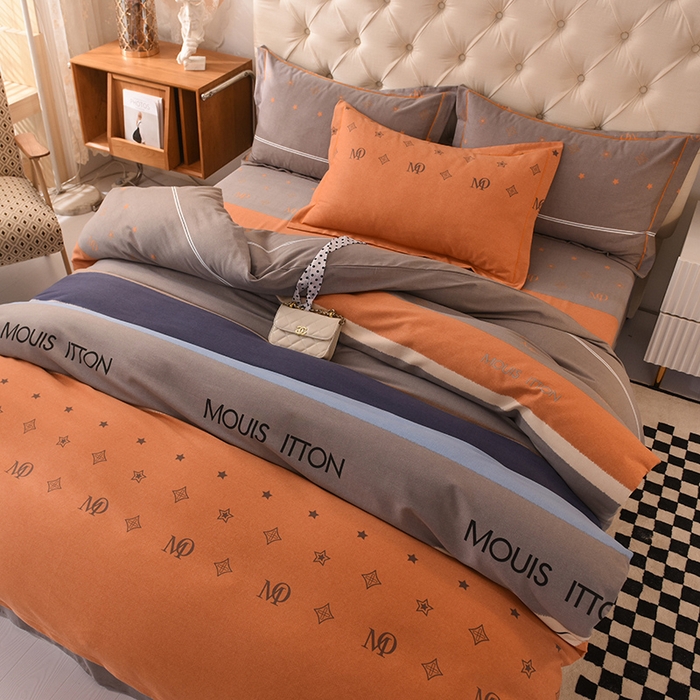 91家纺网 家纺一手货源 找家纺 磨毛世家家纺 2026新款多规格铂金磨毛纯棉加厚全棉磨毛四件套 圣托里尼