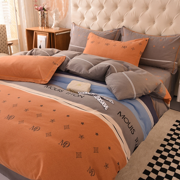 91家纺网 家纺一手货源 找家纺 磨毛世家家纺 2026新款多规格铂金磨毛纯棉加厚全棉磨毛四件套 圣托里尼