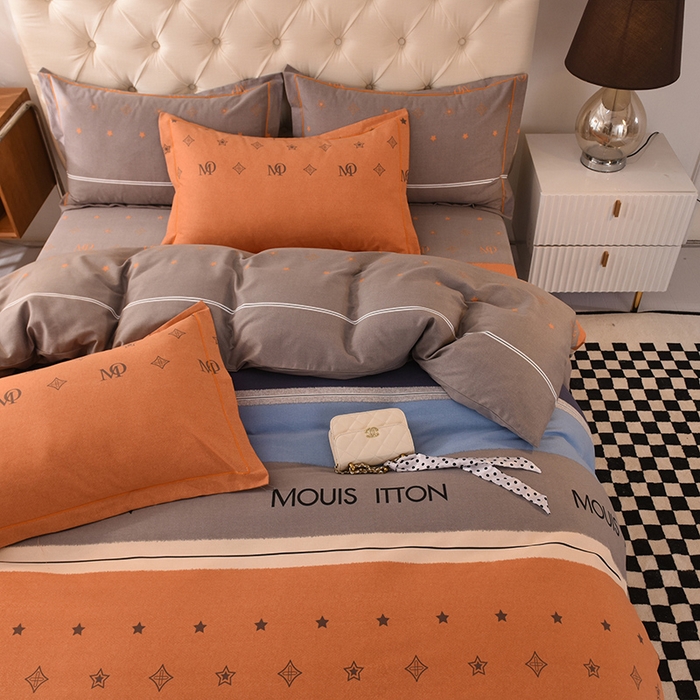 91家纺网 家纺一手货源 找家纺 磨毛世家家纺 2026新款多规格铂金磨毛纯棉加厚全棉磨毛四件套 圣托里尼