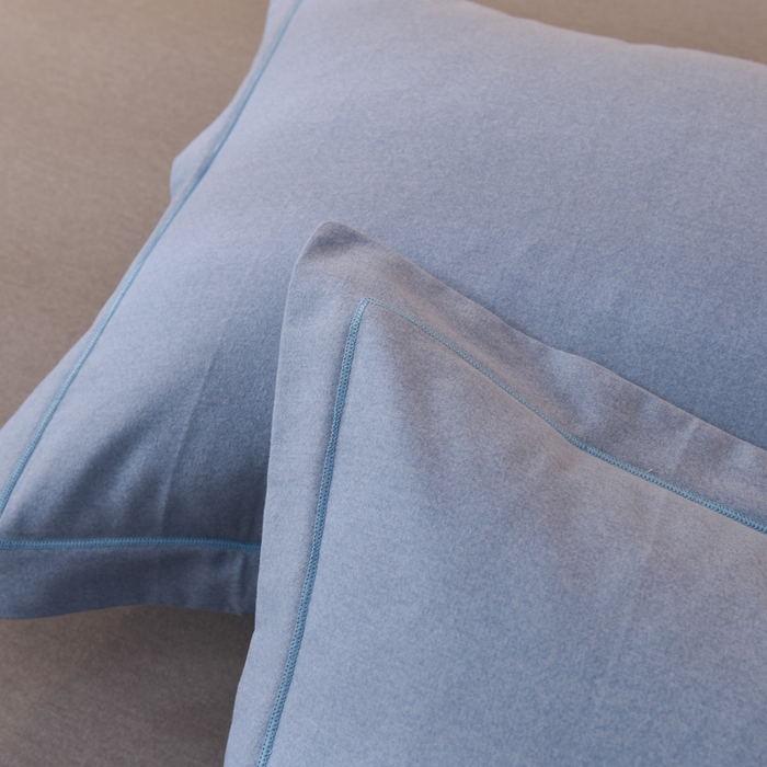 91家纺网 家纺一手货源 找家纺 磨毛世家家纺 2026新款多规格铂金磨毛纯棉加厚全棉磨毛四件套 双拼-蓝灰