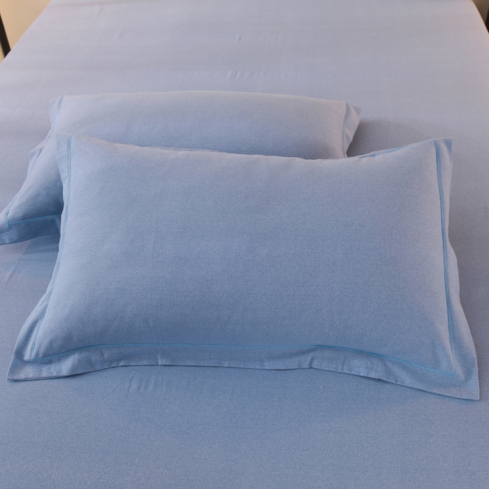 91家纺网 家纺一手货源 找家纺 磨毛世家家纺 2026新款多规格铂金磨毛纯棉加厚全棉磨毛四件套 天蓝