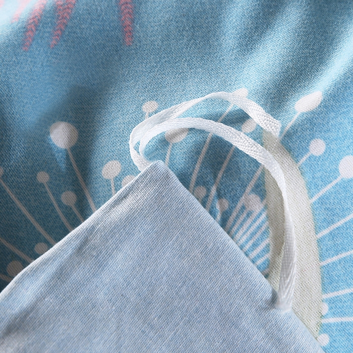 91家纺网 家纺一手货源 找家纺 磨毛世家家纺 2026新款多规格铂金磨毛纯棉加厚全棉磨毛四件套 相思花影-蓝