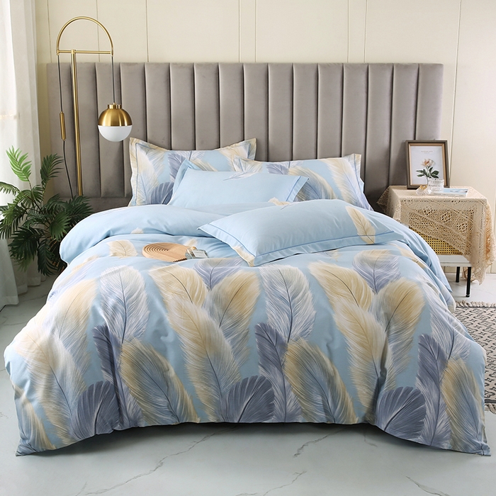 磨毛世家家纺 2026新款多规格铂金磨毛纯棉加厚全棉磨毛四件套 香染蓝独版