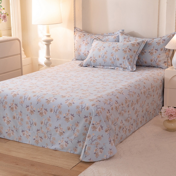 91家纺网 家纺一手货源 找家纺 磨毛世家家纺 2026新款多规格铂金磨毛纯棉加厚全棉磨毛四件套 香雪海-蓝