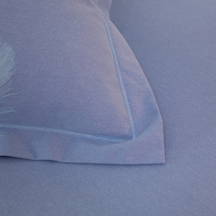 91家纺网 家纺一手货源 找家纺 磨毛世家家纺 2026新款多规格铂金磨毛纯棉加厚全棉磨毛四件套 永恒之羽-蓝