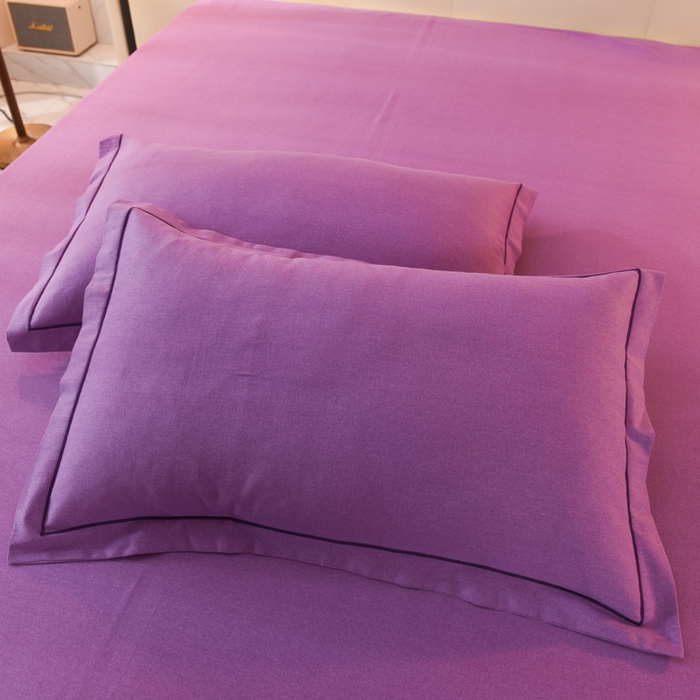 91家纺网 家纺一手货源 找家纺 磨毛世家家纺 2026新款多规格铂金磨毛纯棉加厚全棉磨毛四件套 紫色