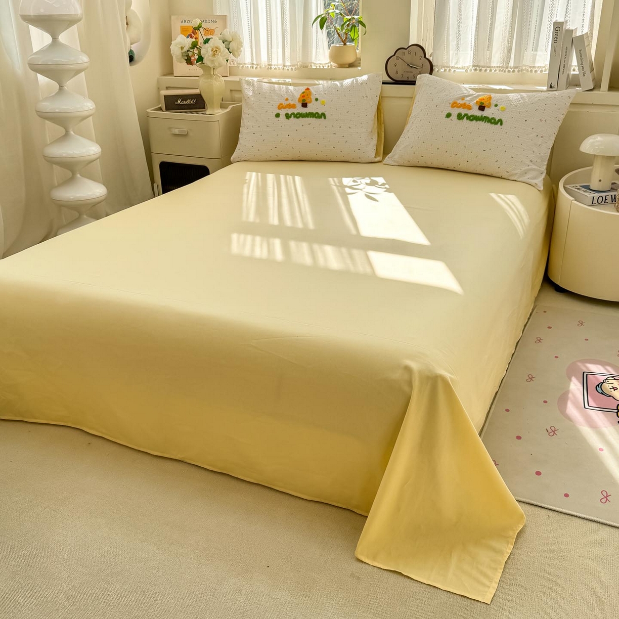 91家纺网 家纺一手货源 找家纺 宜家坊 2026新款全棉纯棉华夫格毛巾绣四件套 雪崩崩