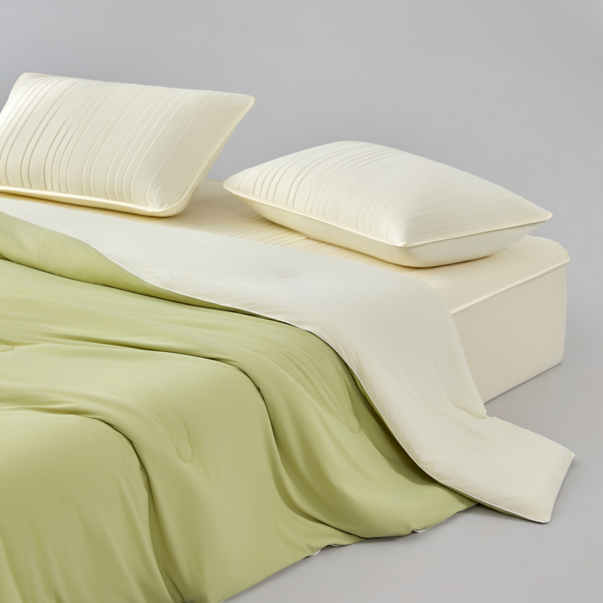 91家纺网 家纺一手货源 找家纺 吾秀家居 吾诺 2026 真凉感 真锦氨 锦氨凉感夏被四件套 锦纶凉感丝夏凉被 - 冰皮系列 冰皮牛油果