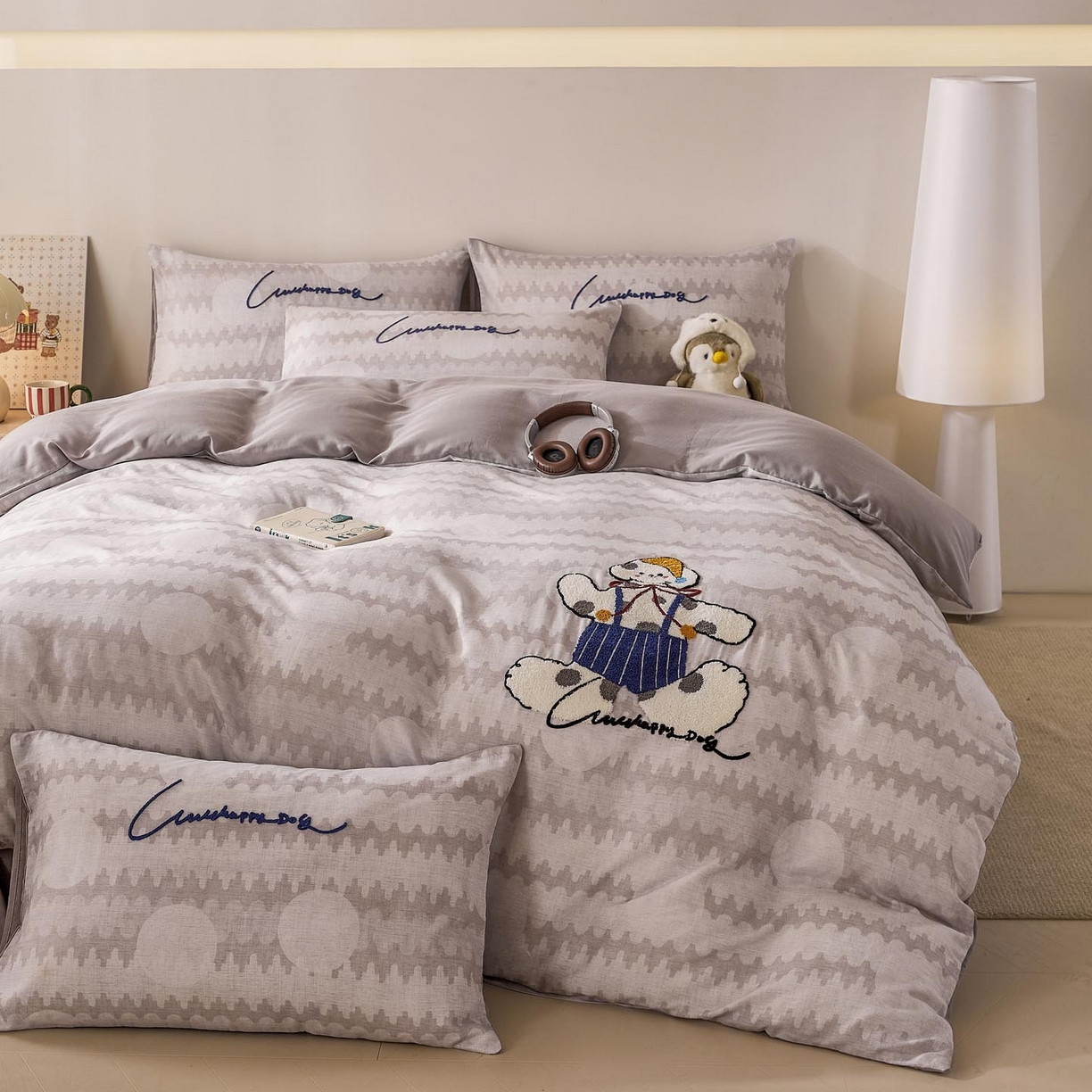 91家纺网 家纺一手货源 找家纺 （总）宜家坊 2026新款A类全棉双层纱毛巾绣四件套