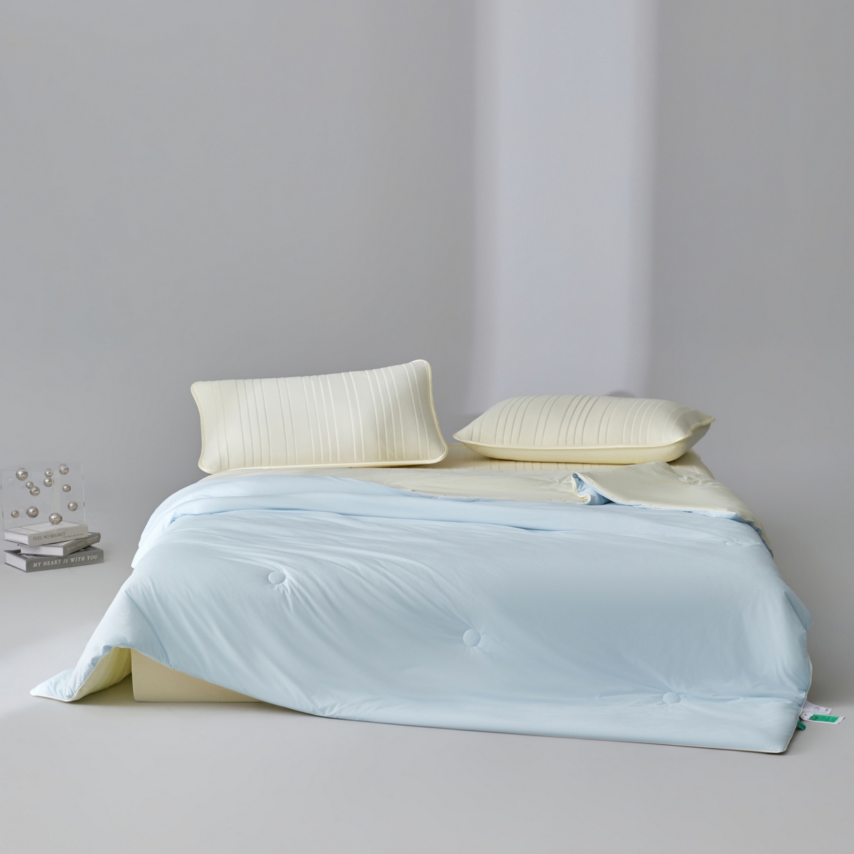 91家纺网 家纺一手货源 找家纺 吾秀家居 吾诺 2026 真凉感 真锦氨 锦氨凉感夏被四件套 锦纶凉感丝夏凉被 - 冰皮系列 冰皮天兰