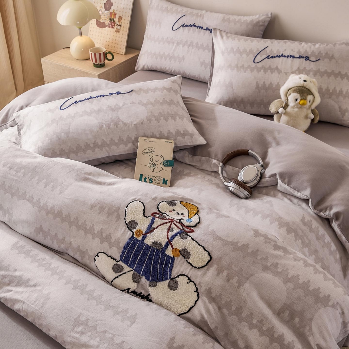 91家纺网 家纺一手货源 找家纺 （总）宜家坊 2026新款A类全棉双层纱毛巾绣四件套