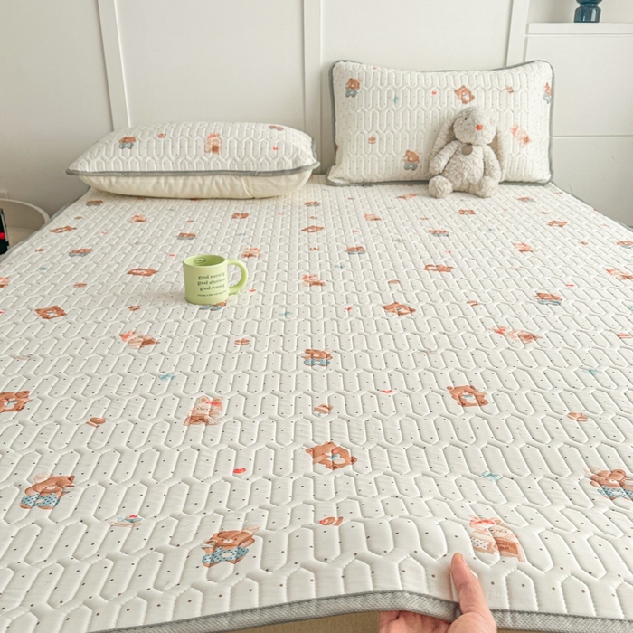 91家纺网 家纺一手货源 找家纺 （总）七里香 2026春夏新款凉感丝数码印花乳胶凉席