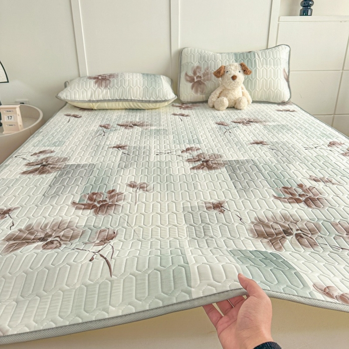 七里香 2026春夏新款凉感丝数码印花乳胶凉席 印花-色块花