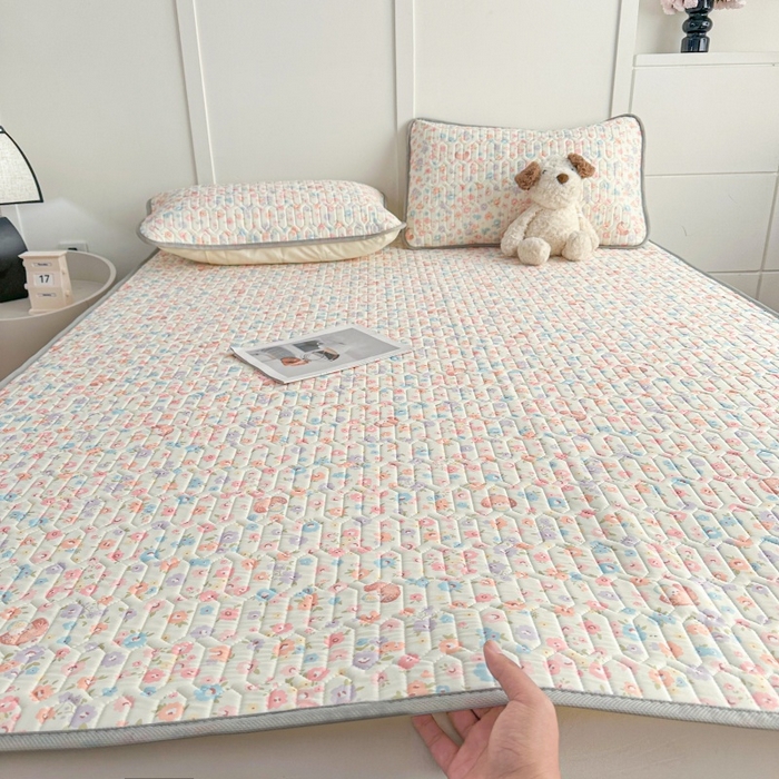 七里香 2026春夏新款凉感丝数码印花乳胶凉席 印花-蘑菇